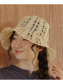 【SALE／50%OFF】オリジナルペーパー透かし編みハット niko and ... ニコアンド 帽子 ハット ホワイト ベージュ【RBA_E】[Rakuten Fashion]