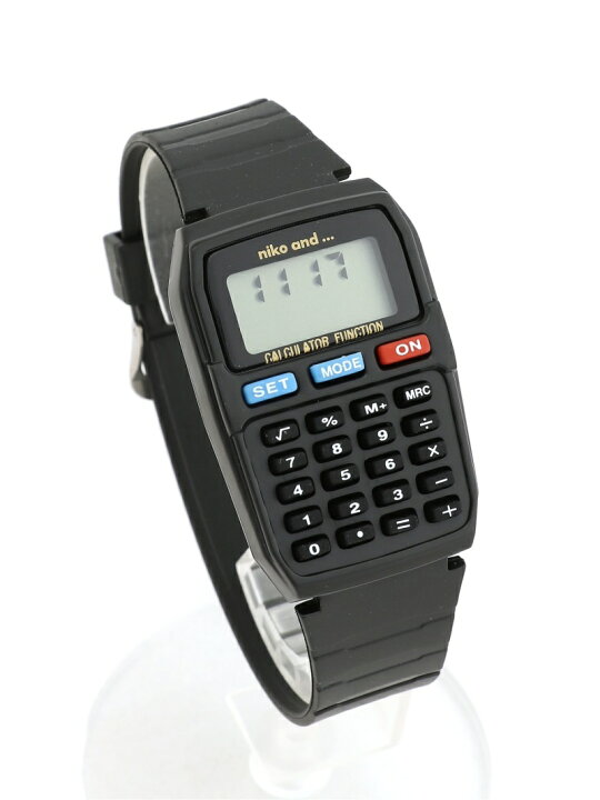 楽天市場 Sale 30 Off W カリキュレーターウォッチ Niko And ニコアンド ファッショングッズ 腕時計 オレンジ カーキ ブラック Rba E Rakuten Fashion Niko And ニコアンド