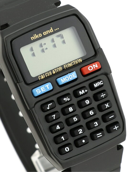 楽天市場 Sale 30 Off W カリキュレーターウォッチ Niko And ニコアンド ファッショングッズ 腕時計 オレンジ カーキ ブラック Rba E Rakuten Fashion Niko And ニコアンド