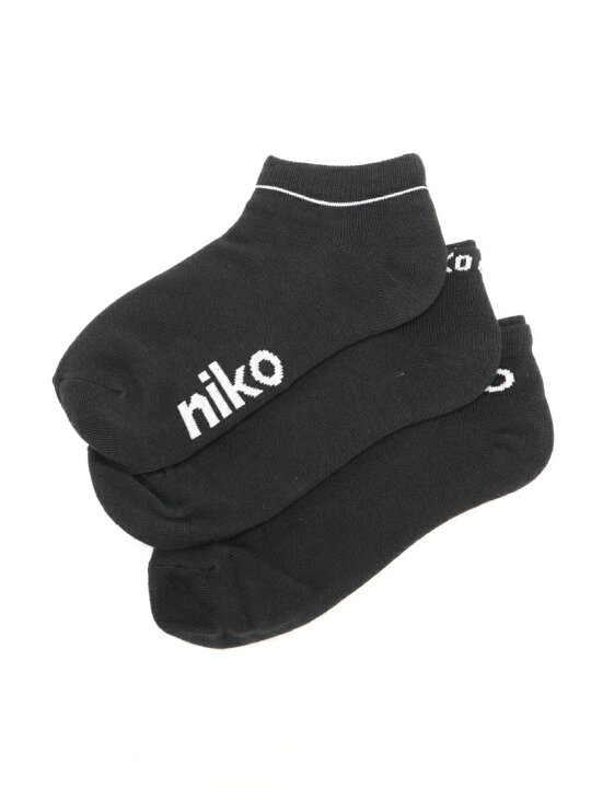 楽天市場 W Orスニーカー3setソックス Niko And ニコアンド ファッショングッズ ソックス 靴下 ブラック ホワイト Rakuten Fashion Niko And ニコアンド