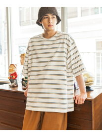 USAコットンショートスリーブTEE niko and ... ニコアンド トップス カットソー・Tシャツ グリーン ブラウン グレー ホワイト ブラック[Rakuten Fashion]