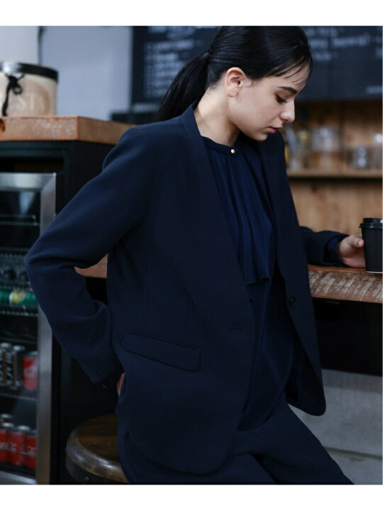 楽天市場】[BLACK BASIC STYLE]Wクロスノーカラージャケット niko and 