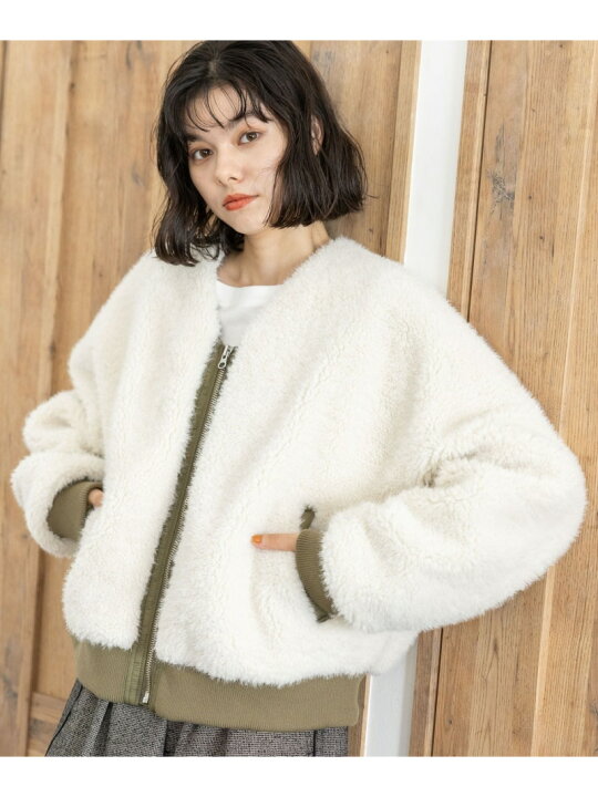 楽天市場】【SALE／30%OFF】フサフサファーブルゾン niko and 