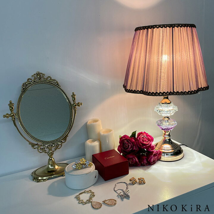 楽天市場 テーブルランプ 照明 灯り おしゃれ テーブルライト ベッドサイド ナイトスタンド パープル ゴールド 紫 金 32cm 54cm 間接照明 卓上ライト 優雅 北欧風 アンティーク かわいい シェード オシャレ ランプ 枕元 ライト 上品 エクラ 鏡専門店 Niko Kira 楽天市場 テーブルランプ 照明 灯り おしゃれ テーブルライト ベッドサイド ナイトスタンド パープル ゴールド 紫 金 32cm 54cm 間接照明 卓上ライト 優雅 北欧風 アンティーク かわいい シェード オシャレ ランプ 枕元 ライト 上品 エクラ 鏡専門店 Niko Kira