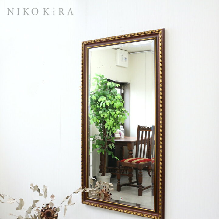 楽天市場 鏡 ミラー 壁掛け おしゃれ 姿見 全身 オシャレ ウォール ウォールミラー イタリア 大型 特大 38cm 138cm 四角 長方形 風水 北欧風 アンティーク 玄関面 トイレ 金 ゴールド 茶 ブラウン ベルトーチ 開運 新築 リフォーム 新生活 鏡専門店 Niko
