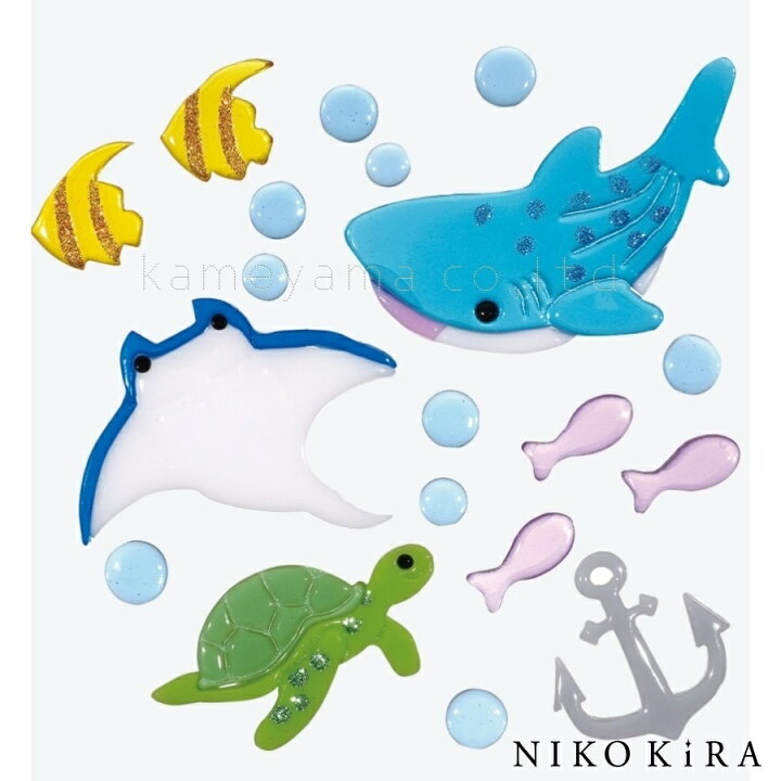 楽天市場 3 28迄p2倍 クーポン かわいい おしゃれ 部屋 飾り 窓 鏡 ガラス 海の友達 エイ くじら さかな カメ 亀 魚 海の中 海 シーワールド ブルー キラキラ ジェル ジェム グミデコ シール ステッカー 店舗 デコレーション ディスプレイ 飾りつけ かざり 鏡専門