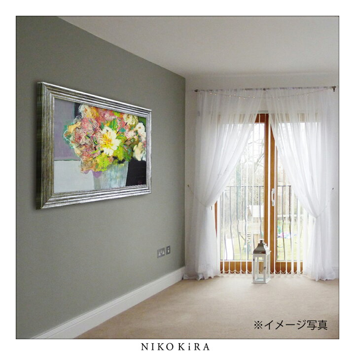 楽天市場 2 11まで P5倍 クーポン おしゃれ アート モダン 絵画 かわいい 絵 インテリア 花 はな 油絵 おしゃれ レスリー バーンセン フラワー マーケット 幅104 5cm 高さ73 5cm アート パネル リビング トイレ 玄関 送料無料 ホテル 鏡専門店 Niko Kira