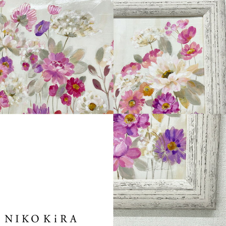 楽天市場 おしゃれ アート モダン 絵画 かわいい お花 華 花 ブーケ 絵 カラフル 油絵 おしゃれ シルビア ヴァシレヴァ クイーン アンズ レース ガーデン 幅72cm 高さ52cm アート パネル リビング トイレ 玄関 華やか 送料無料 鏡専門店 Niko