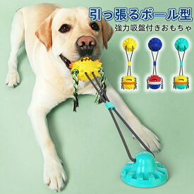犬 おもちゃ ボール 噛む ロープおもちゃ 引っ張るゲーム 玩具 吸盤 ペット用 ペット用知育玩具 ひとり遊び 留守番 ストレス解消 運動不足 壊れにくい 丈夫 頑丈 耐久性 小型犬 中型犬 大型犬 遊び 動く 室内 部屋 室外 アウトドア 日常 3色