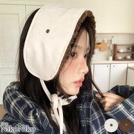 ボアスエード ストラップ付 イヤーマフラー ma 【即納】韓国カジュアル 韓国ガーリー 秋 冬 アウトドア イヤマフ 耳当て 耳あて ふわふわ 冬小物 防寒対策 暖かい レディース 韓国 Y2Kファッション 韓国ストリート 流行り トレンド かわいい