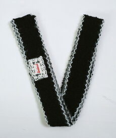 ステッチ レースワッペン付き ニットスリムマフラー ma 【即納】マフラー ロングマフラー スリムニットマフラー ロングタイ チョーカー ワッペン ロゴワッペン付き ロゴ レディース 韓国 Y2Kファッション 韓国ストリート 流行り トレンド かわいい