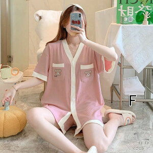 ウエス 授乳口付き ルームウエア ハーフパンツ 上下セット コットン 綿 大きいサイズ 秋 夏 春 半袖 前開き レディース パジャマ