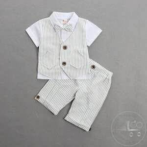 新生活 子供 スーツ キッズ フォーマル 半袖 スーツ ブレザー 男の子 ベビー服 2点セット 蝶ネクタイ付き シャツパンツ 上下セット 入園式 七五三 お宮参り スーツ タキシード風 結婚式 誕生