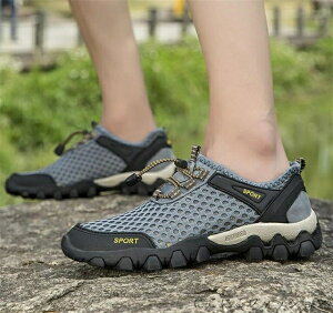 新生活 メンズ マリンシューズ ウォーターシューズ シュノーケリング メッシュ スニーカー 通気性 軽量 水陸両用 アクアシューズ 速乾 滑り止め シューズ