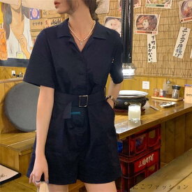 新生活 サロペット オーバーオール パンツ レディース 40代 春夏新作 ショット丈 ワイドパンツ ゆったり 半袖 サロペット ボトムス オシャレ通勤 カジュアル韓国風