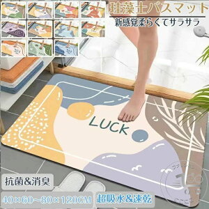 珪藻土バスマット40x60cm~ 80*120cm 大判 サイズ 珪藻土マット 風呂 バスマット 足ふきマット 速乾 珪藻土 キッチンマット 滑り止め 浴室 洗面所 吸水 速乾 抗菌 滑り止め 北欧 脱衣所 吸水マット