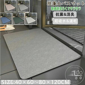 珪藻土バスマット40x60cm~ 80*120cm 大判 サイズ 珪藻土マット 風呂 バスマット 足ふきマット 速乾 珪藻土 キッチンマット 滑り止め 浴室 洗面所 吸水 速乾 抗菌 滑り止め 北欧 脱衣所 吸水マット