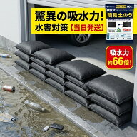 10枚から 土嚢 水で膨らむ 処分 代わり【不織布吸収性膨潤バッグ 吸水力約66倍！】吸水土のう たっぷり吸…