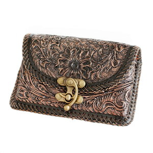 硬質牛革 レザーマルチケース フラワーカービング タバコケース スマホケース アイコス グロー 煙草入れ モバイルケース アンティーク打ち掛け留め具 メディスンバッグ 【 メンズ レディ