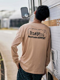 【送料無料】 RadBlue ラッドブルー LONG SLEEVE TEE ロンT ロゴプレート ロングスリーブTシャツ メンズ 長袖シャツ ブラック ホワイト グレー ベージュ S M L XL rad-lts011