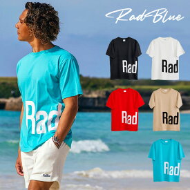 【送料無料】 RadBlue ラッドブルー OE天竺 半袖メンズTシャツ BEBAS ビーバス ロゴ Tシャツ メンズ 半袖シャツ ブラック ホワイト ベージュ ミントブルー レッド S M L XL rad-ts004