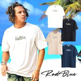 ＼ポイントUP！27(月)AM2時まで／【送料無料】 RadBlue ラッドブルー OE天竺 半袖メンズTシャツ Palm Tシャツ メンズ 半袖シャツ レッド ホワイト ベージュ S M L XL rad-ts014