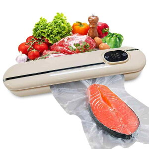 Andchi 真空パック機 フードシーラー 真空保存 真空パック器 密封パック機 食材保管 鮮度長持ち 乾湿対応 酸化防止 家庭用 業務用 真空シーラー 軽量 低騒音 日本語説明書 オレンジ