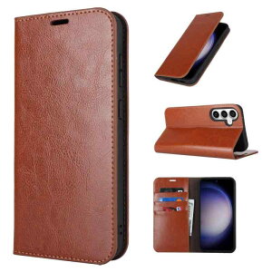 Crazy Horse Leather Case for Galaxy S23 FE