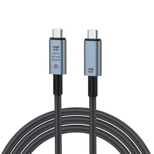 GUROYI USB4 �P�[�u�� Thunderbolt 4 �Ή� 40Gbps�������]�� 240W PD�}���[�d 8K@60Hz�f���o�� USB4 Type C �P�[�u�� 1M USB-IF�F�� MacBook Pro�AiPad Pro�ASurface