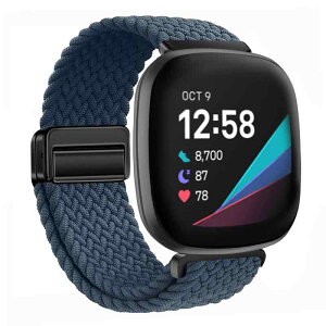 �Ή� Fitbit Versa 4/Versa 3/Fitbit Sense 2/Sense �����p�x���g�A�\�t�g�i�C���� �X�|�[�c�E�H�b�`�o���h�A���߉\�ȃ}�O�l�b�g�o�b�N���t�� �r���v�o���h �ʋC�� �j�����p