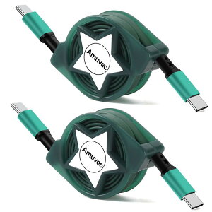 �y2�{�Z�b�g�zAmuvec USB-C  USB-C �P�[�u�� 60W PD�Ή��������^�C�v �y�� �R���p�N�g �}���[�d�����ϋv�������f�[�^�]�� usb type c �P�[�u�� MacBook Pro/iPad Pro/Google Pixel