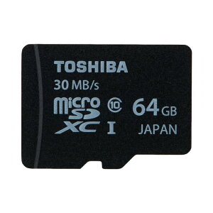 TOSHIBA(����) microSDXC�J�[�h Class10 �Ǎ��ő�30MB/S 64GB �C�O�p�b�P�[�W�i SD-C064GR7AR30
