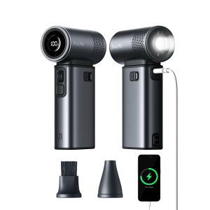 JISULIFE 2 in 1 @\ nfBt@ ^@ dGA_X^[ 9000mAh eʃobe[ [d~jWFbgt@ 1-100iK 75000RPM LED\