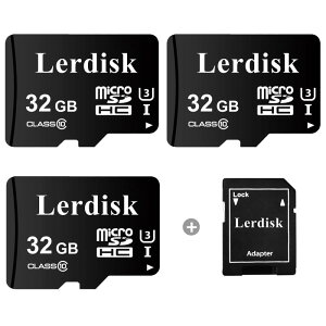 Lerdisk �H�ꉵ���}�C�N�� SD �J�[�h 3 �p�b�N MicroSD SD �A�_�v�^�t�� ����