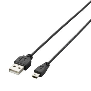 ELECOM USB2.0�P�[�u�� A-miniB�^�C�v �ɍ� �u���b�N U2C-MXNBK�V���[�Y