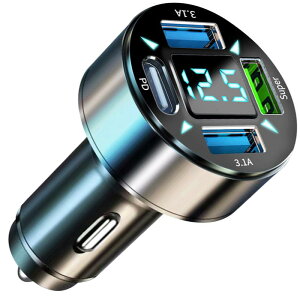 TOORQR J[`[W[ VK[\Pbg ԍڏ[d USB-C  USBy66W 4|[gzPD 20W+QC3.0|[g J[pi dv yʉ}[d LED\ 12V/24VɑΉ15pro/15/14pro/14/13pro