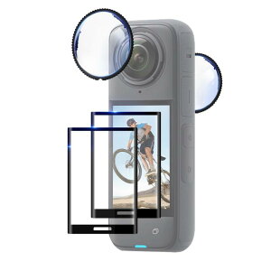 FiTSTILL YXN[veN^[Zbg Insta 360X4p wKXYیtB + KX LCD یtB h~Awh~ dx 9H