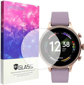 Lamshaw for Fossil Gen 6 �ی�t�B����, 9H �K���X�t�B���� �J�o�[ �Ή� Fossil Gen 6 42mm / 44mm Smartwatch 2021 �X�}�[�g�E�H�b�`