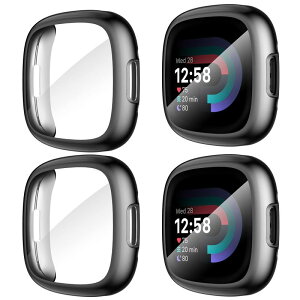 Suoman for Fitbit Sense 2/Versa 4�ی�P�[�X�i4�j�\�t�g��TPU�f�ނŖ��C�h�~��for Fitbit Sense 2/Versa 4�J�o�[