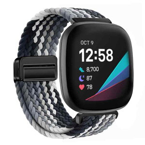 �Ή� Fitbit Versa 4/Versa 3/Fitbit Sense 2/Sense �����p�x���g�A�\�t�g�i�C���� �X�|�[�c�E�H�b�`�o���h�A���߉\�ȃ}�O�l�b�g�o�b�N���t�� �r���v�o���h �ʋC�� �j�����p