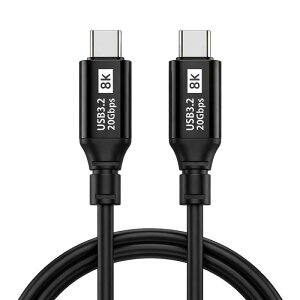 [deoway] USB-C �P�[�u�� Type-C �P�[�u�� PD �[�d 20Gbps �f�[�^�]�� 8K�f���o�� USB3.2 Gen2x2�Ή�