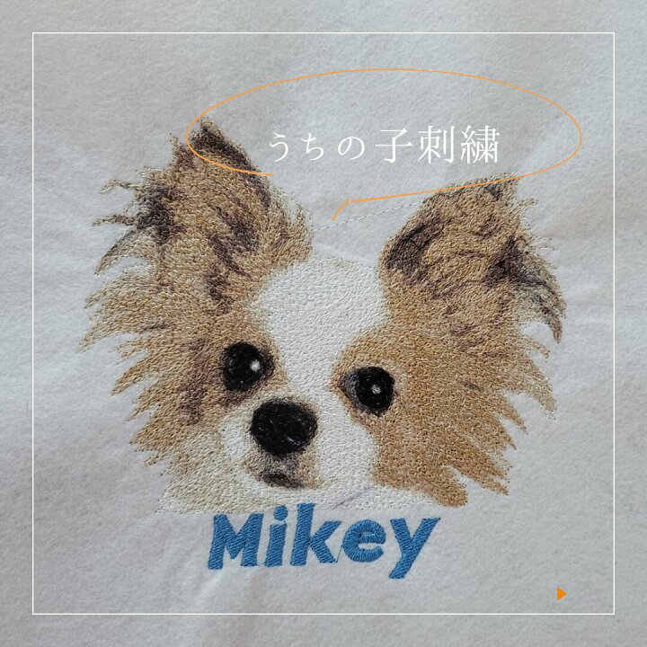 楽天市場】うちの子刺繍 こちらはA4サイズの布に「うちの子」を刺繍  