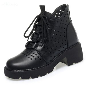 ブーツ サイドゴアブーツ ジョッキーブーツ ハイカット 編み上げ レースアップシューズ レディース 厚底靴 フェイクレザー ウェッジソール サマーブーツ ブーツサンダル ヒール5cm 美脚 カ