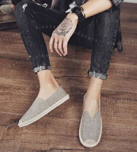 夏新作 エスパドリーユ メンズ リネンシューズ スニーカー スリッポン サマーシューズ ローファー キャンバス靴 デッキシューズ ドライビングシューズ 麻靴 カジュアルシューズ 軽量 通気