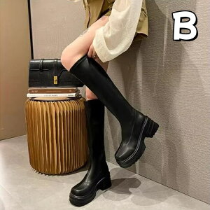 レディースブーツ ロングブーツ ジョッキーブーツ サイドゴアブーツ エンジニアブーツ ウエスタンブーツ 大きいサイズブーツ 黒 ミドルブーツ 厚底靴 チャンキーヒール スクエアトゥ カジ