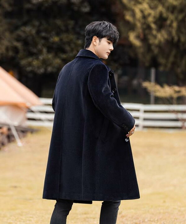 楽天市場】コート メンズ チェスターコート メルトンウール混 ロング  