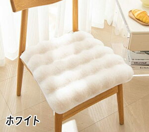 シートクッション 2枚セット 45x45cmサイズ 四角 ふわふわ あったか 秋冬 もこもこ 暖かい 防寒対策 おしゃれ 厚手生地 チェアパッド 正方形 マイクロファイバー ダイニングチェア 座布団 椅子