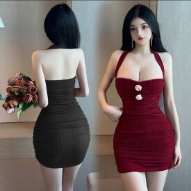 ワンピース レディース ミニワンピース ボディコン タイトワンピース スリムフィット シンプル エレガント セクシー お呼ばれ 20代30代40代