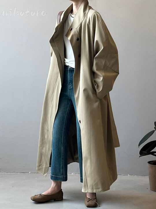 楽天市場】トレンチコート コート レディース 大きいサイズ ロング  