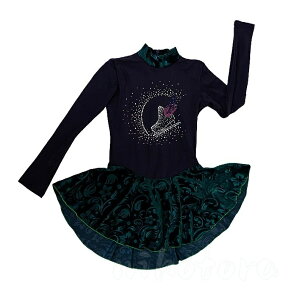 フィギュアスケートドレス 専用レオタード 長袖 女の子 レディース レッスン着 アイススケートウェア 練習 競技 ダンスウェア 子供 大人 スタンダード 舞台 発表会 スケート衣装 ダンスドレ